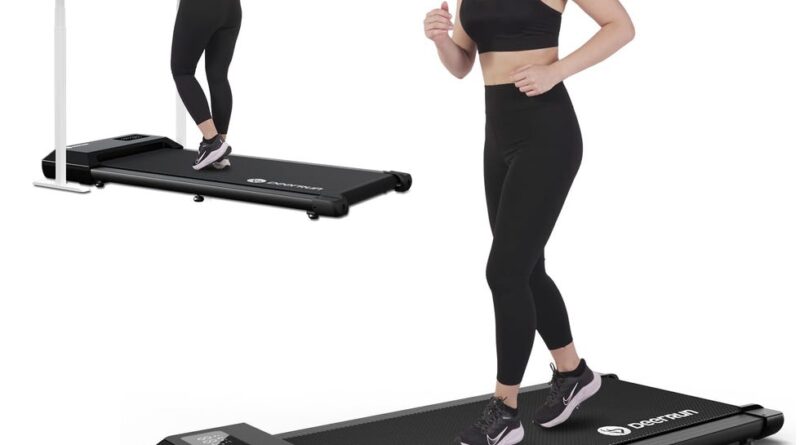 DeerRun Walking Pad 2 in 1 Under Desk Treadmill